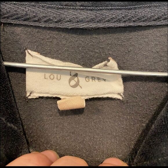 LOU & GREY VELOUR SUPER SOFT HOODED OVERSIZED SWEATSHIRT S - Picture 5 of 6